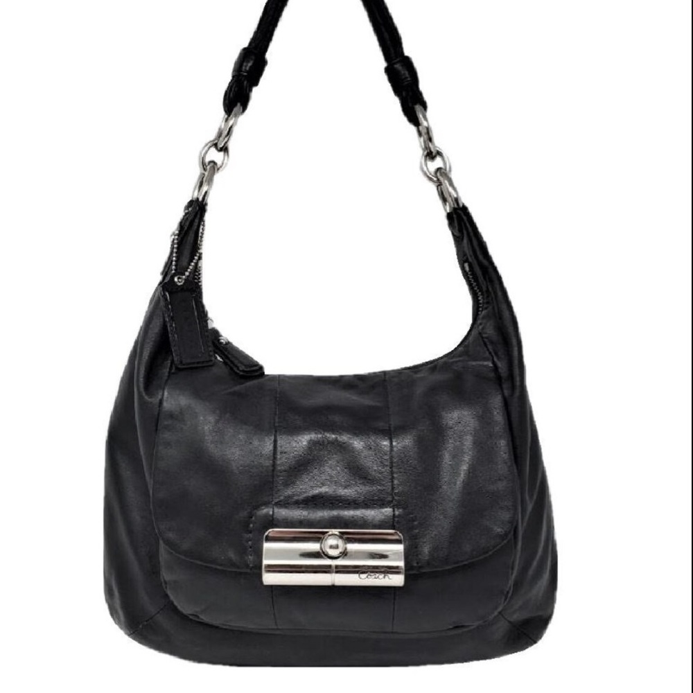 Vintage Coach🖤Black hobo bag slouch purse work bag travel bag